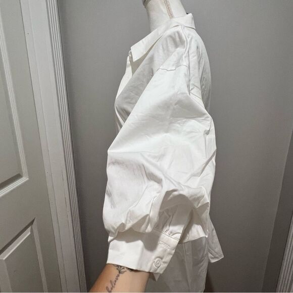 NWT English Factory puff sleeve collared mini dress oversized size medium - Picture 9 of 15